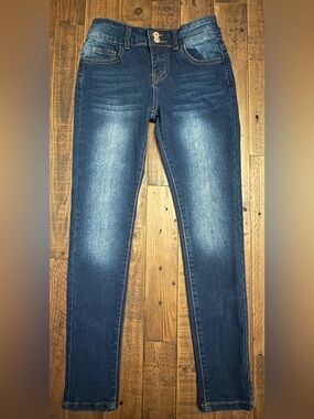 Denim Diva Women’s Ankle Jeans Size 12 Blue Mid Rise Stretch Skinny Denim